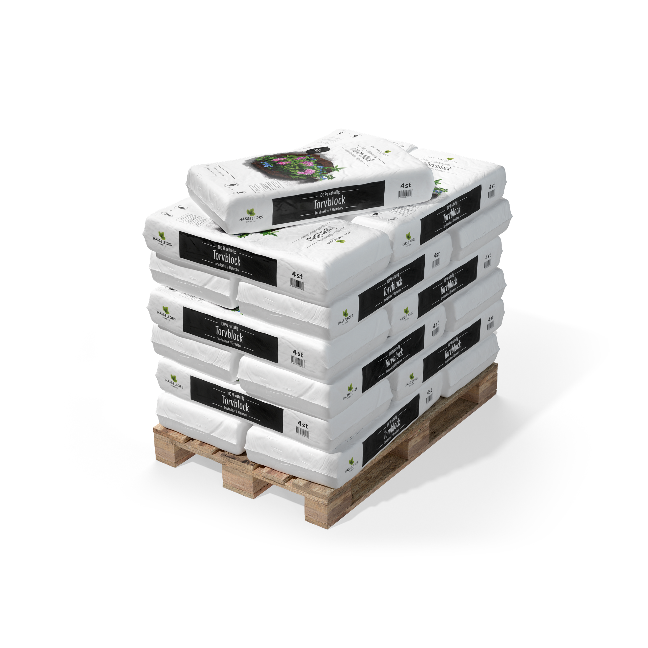 Hasselfors torvblock, block, 24st, Helpall